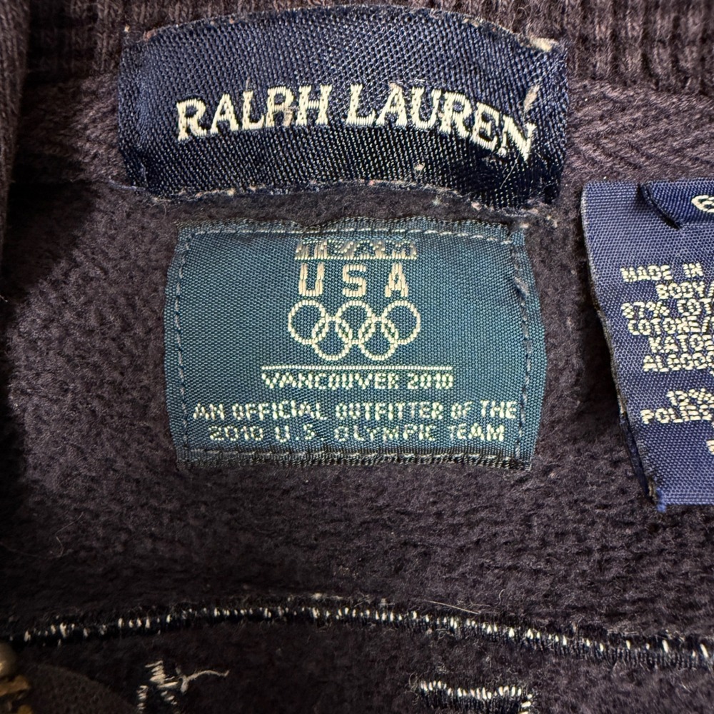 Ralph Lauren Team USA Olympic Vancouver 2010 Full Zip Hoodie Kids 6 Sportswear - Picture 5 of 8